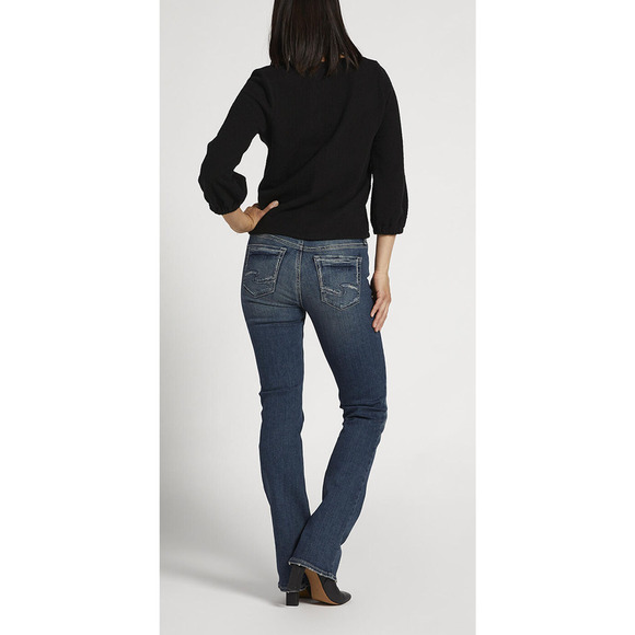 Silver Jeans Suki Bootcut Denim Jeans Dark Wash Stretch Women's Plus Size 18 33L - Picture 5 of 11